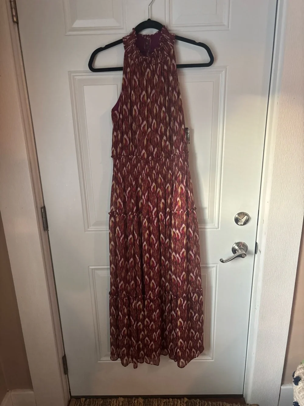 Taylor Red Multi-Print Halter Maxi Dress - Picture 3 of 9